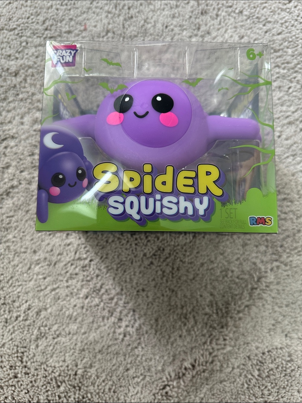 Purple Spider Squishy Plush Sensory Toy -